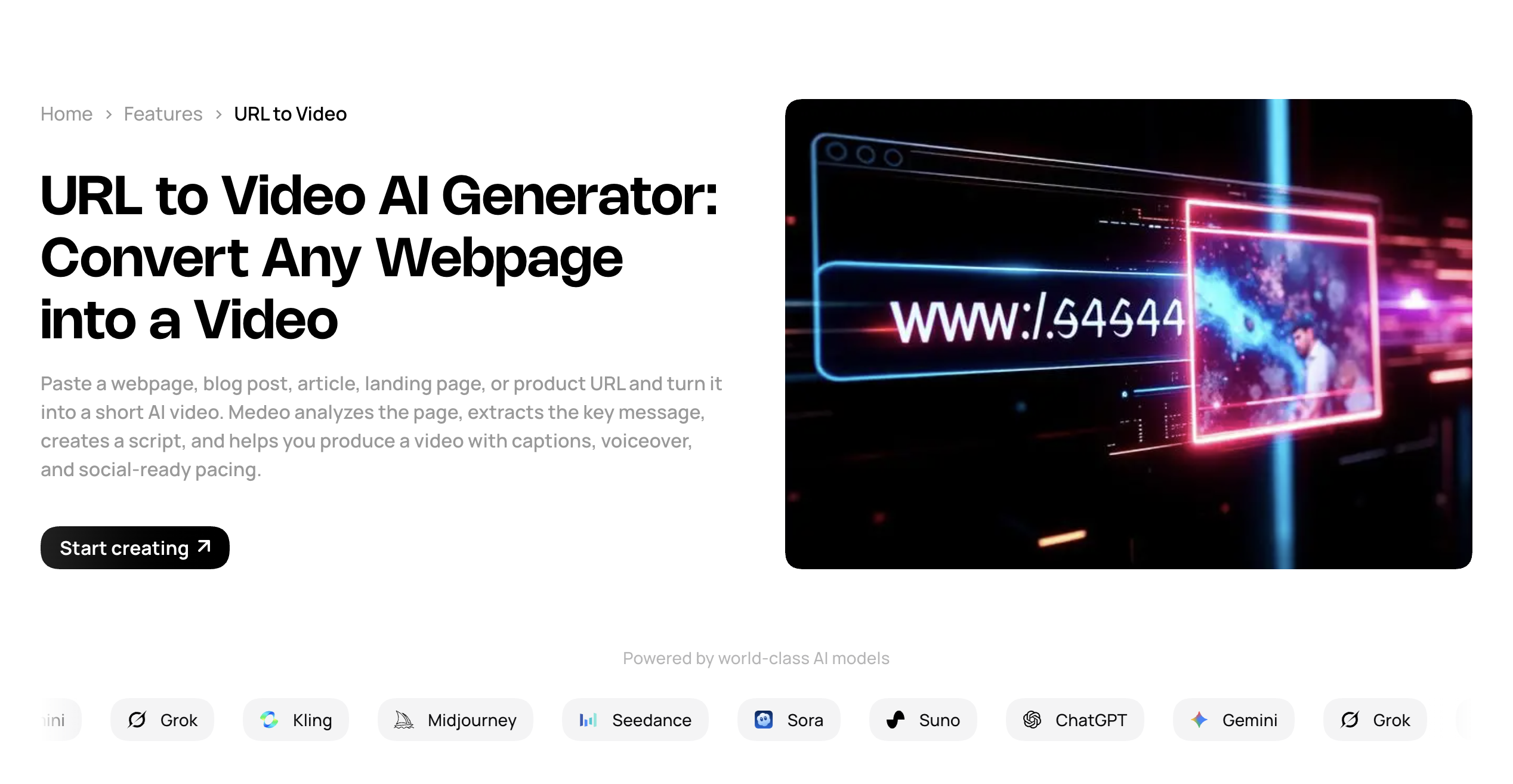 url to video
