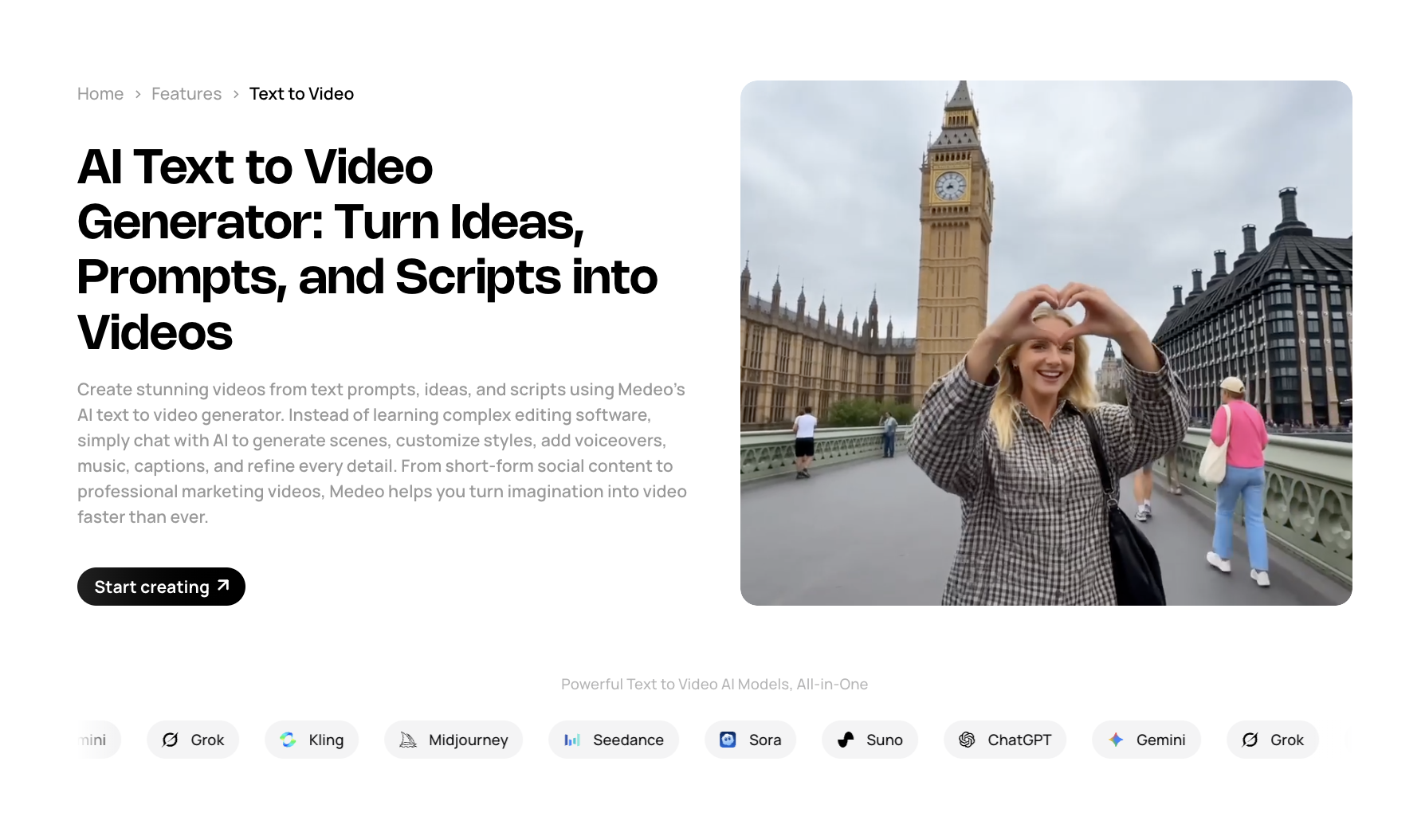 text to video
