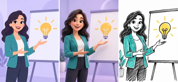 Multiple visual styles