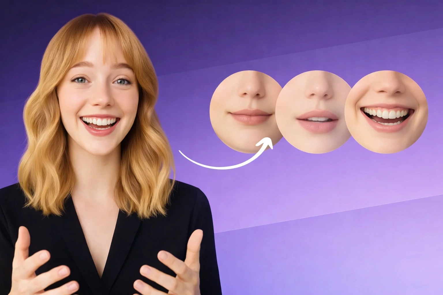 AI lip sync animation generated from a single portrait photo