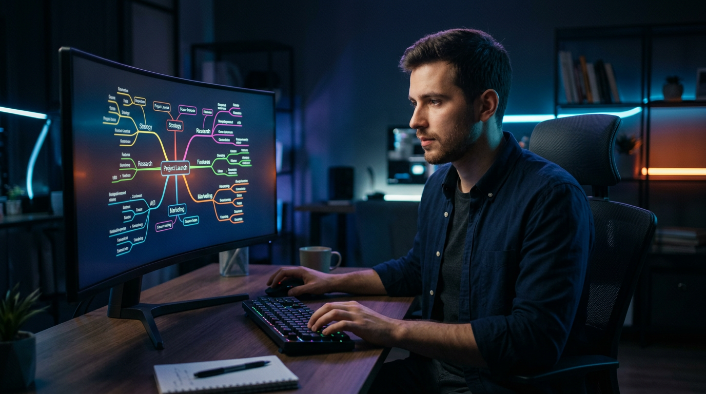 Chat-based editing interface for mind map video