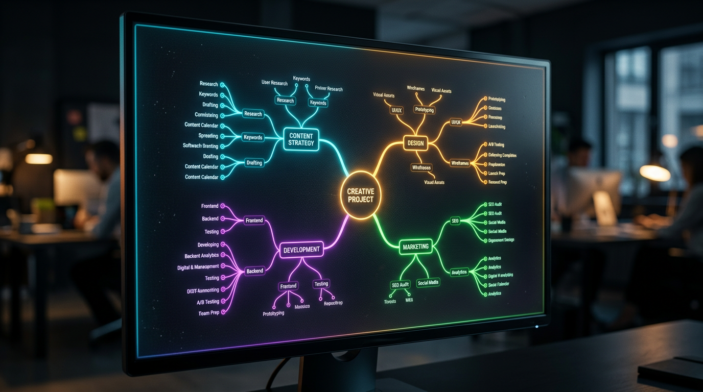 Multiple input formats for mind map to video conversion