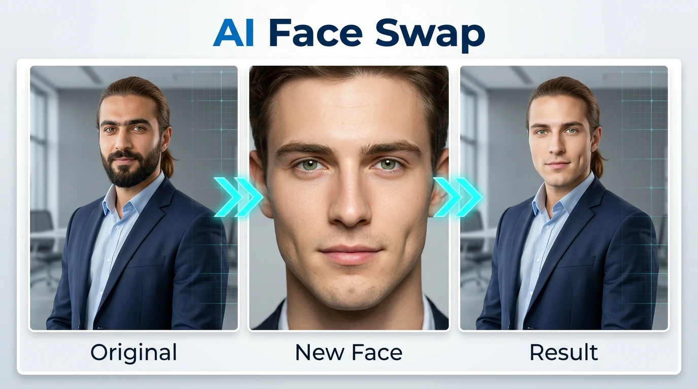 Consistent face swap across scenes