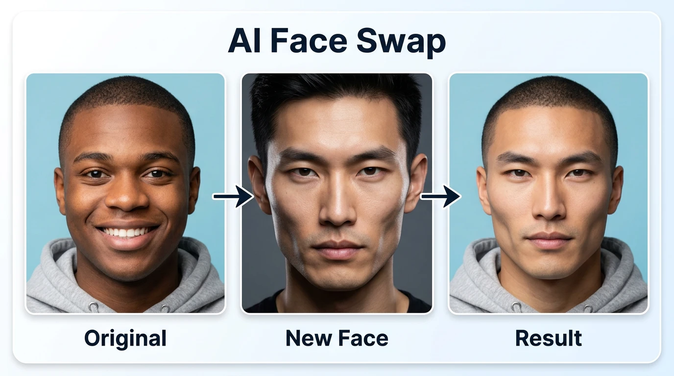 Face swap with image and video input