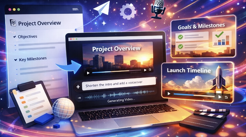 Multi-scene Notion to Video example