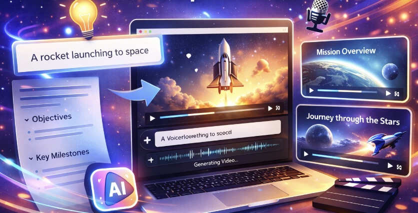 AI video generator from text prompt example