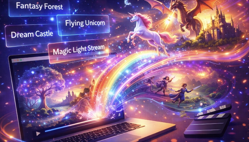 Multi-scene prompt to video example