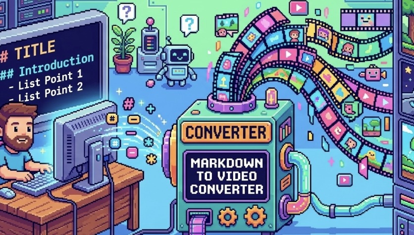 Chat editing for markdown to video