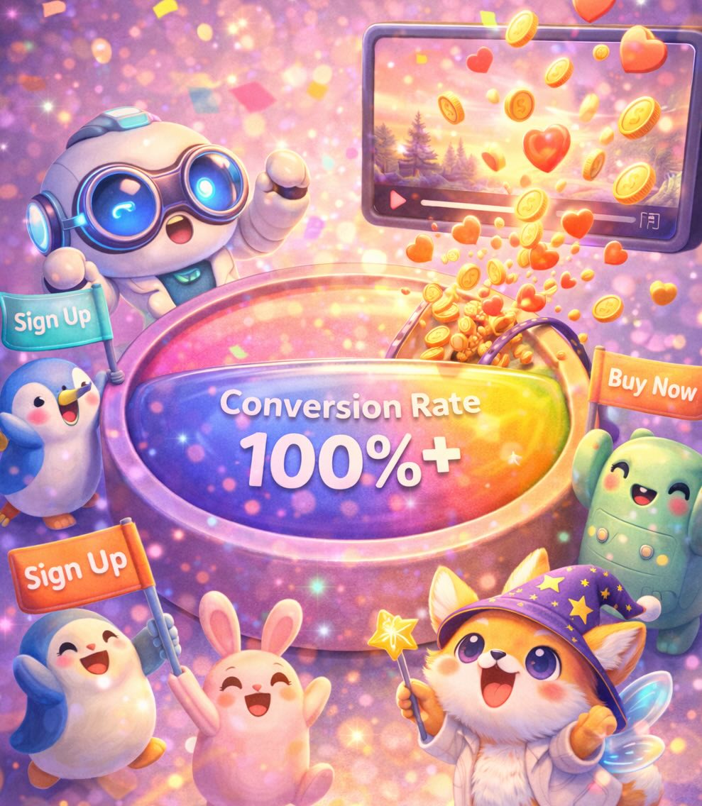 Landing page to video export formats