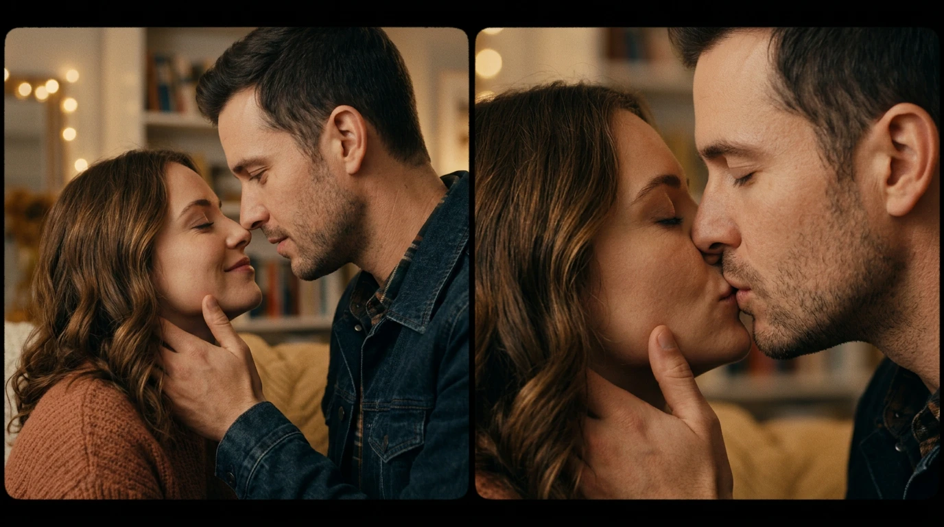 Consistent AI kiss video motion