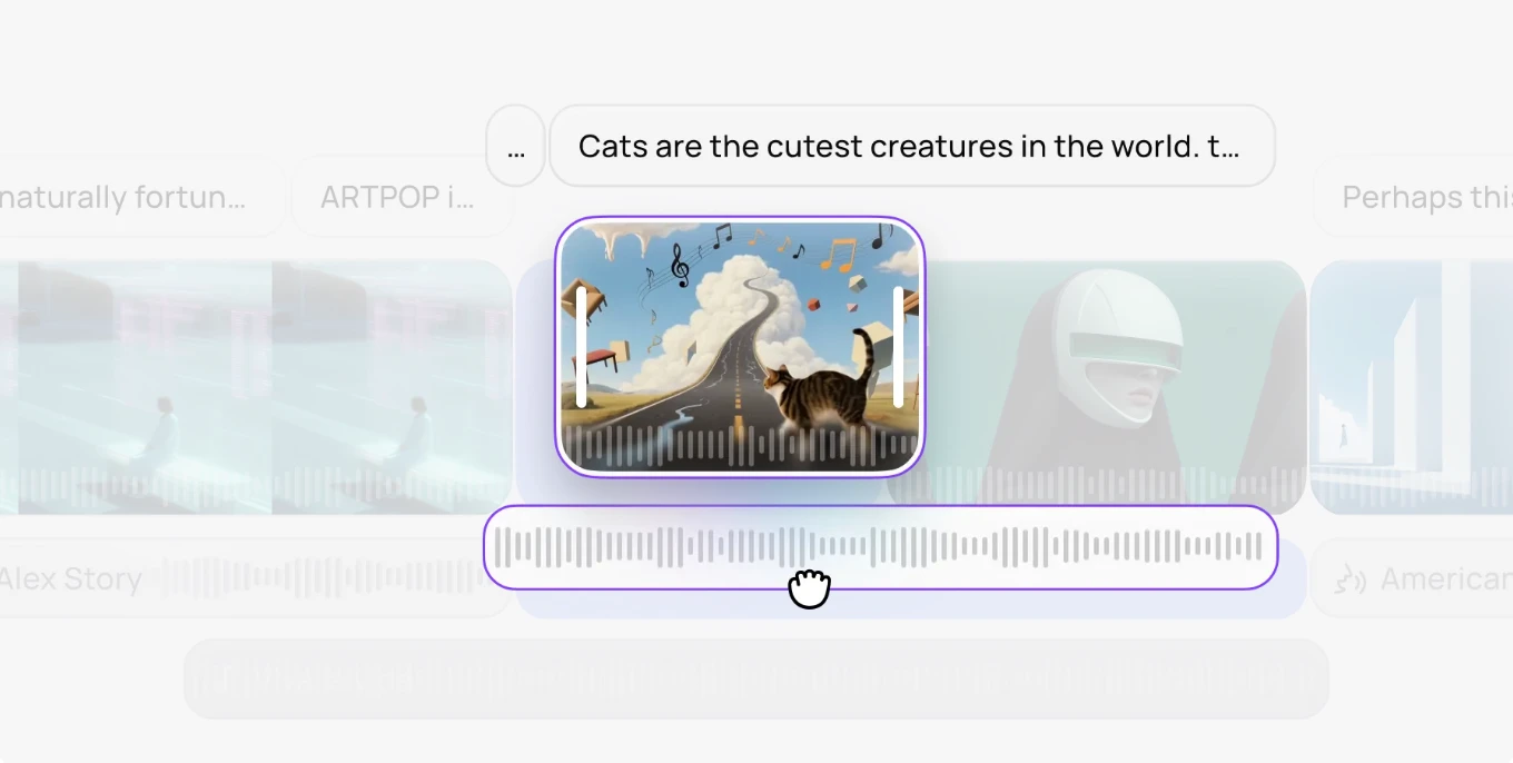 AI matching visuals and audio to video