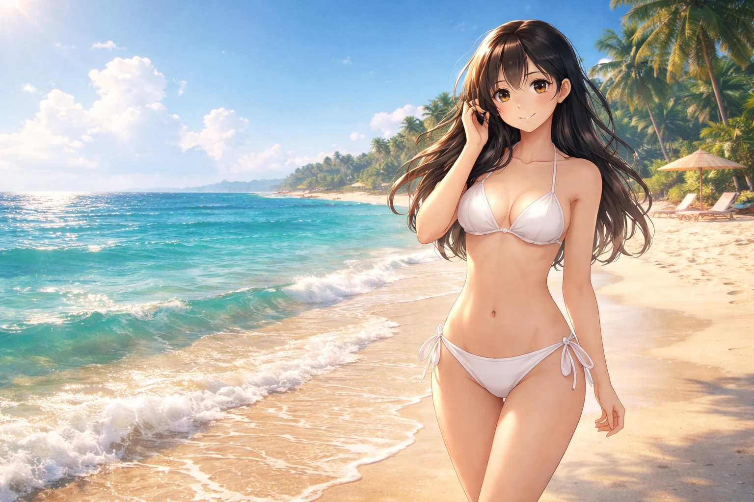 ai bikini beach scene generation