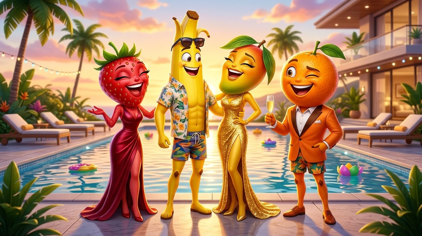 Social Media Ready AI Fruit Video