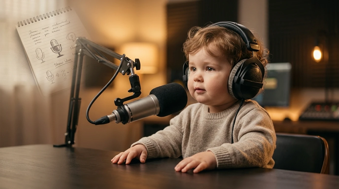 AI baby podcast from script