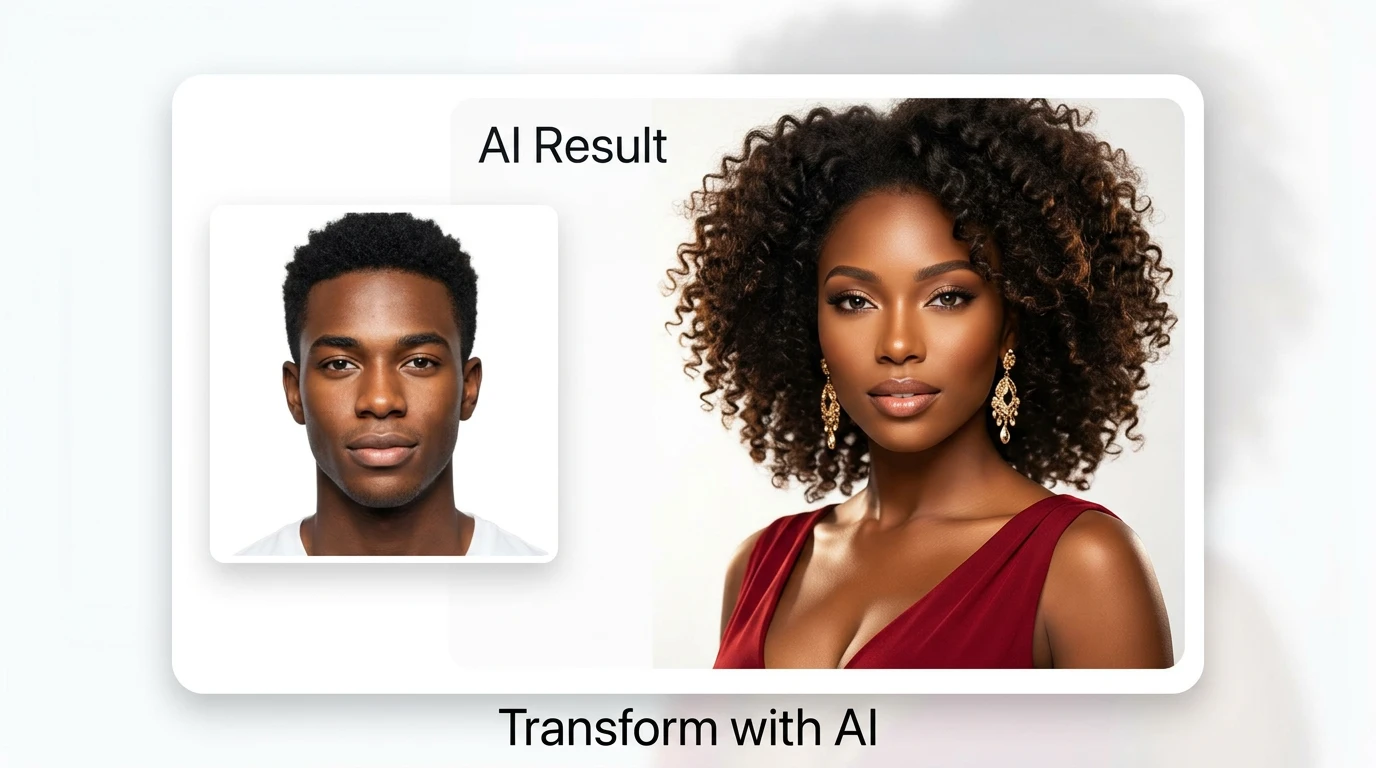 prompt controlled AI face transformation