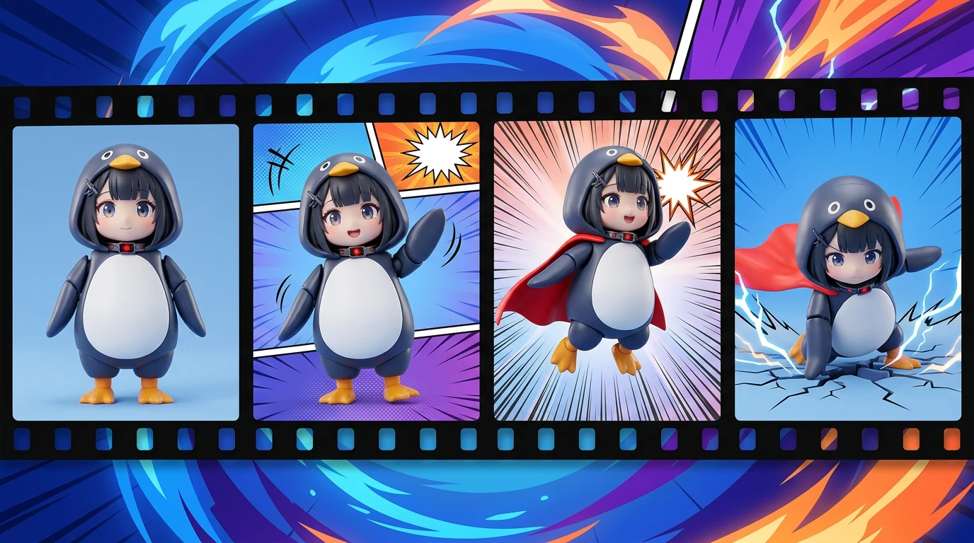 animated action figure video