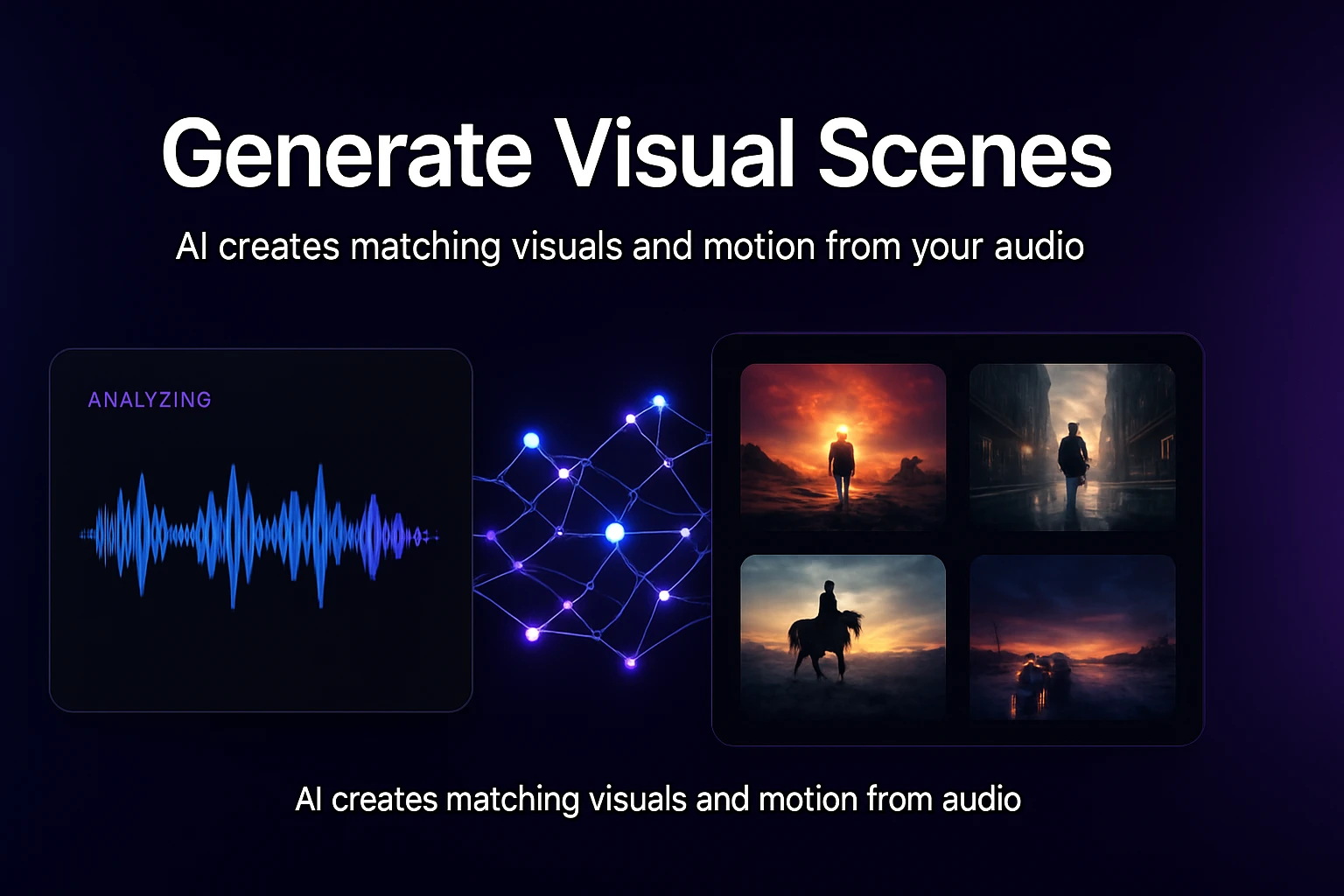 AI generates visuals from audio content