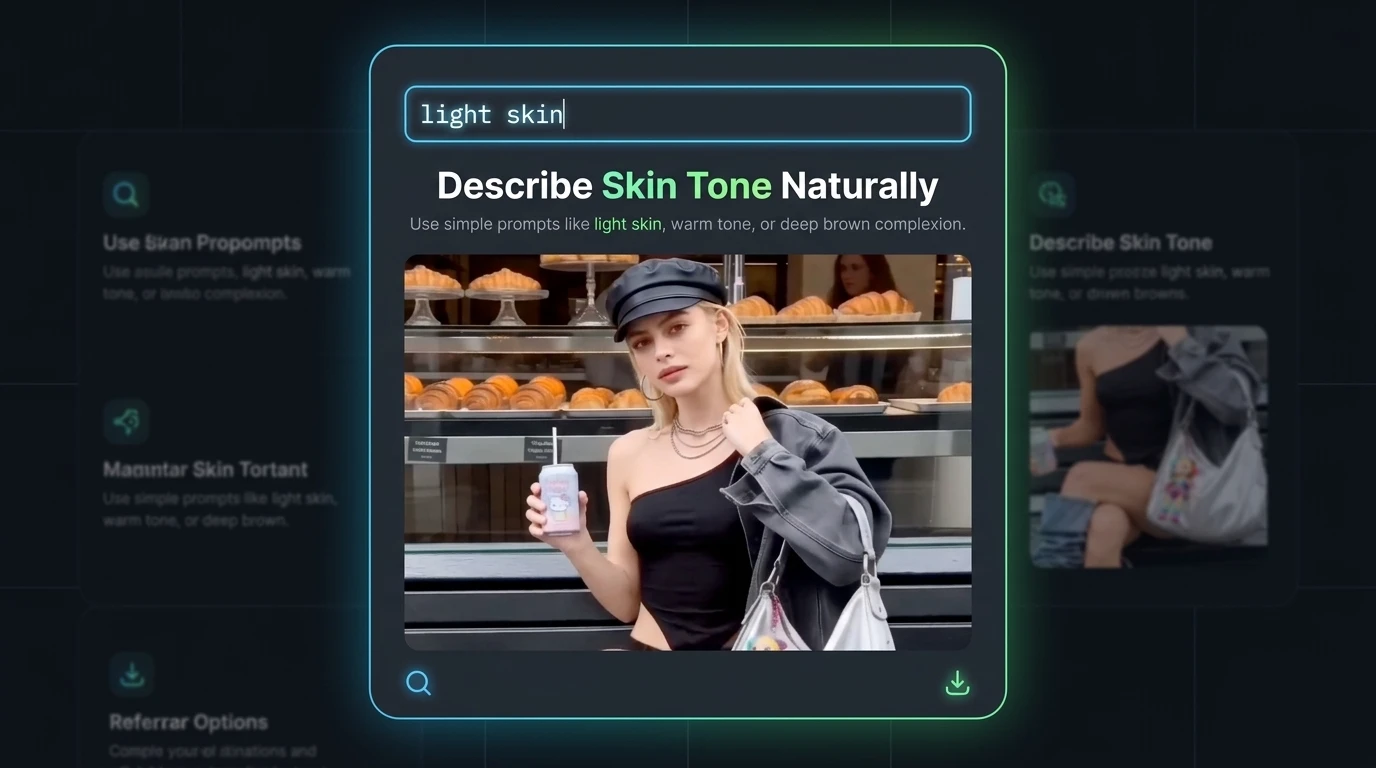 Prompt-based skin tone control