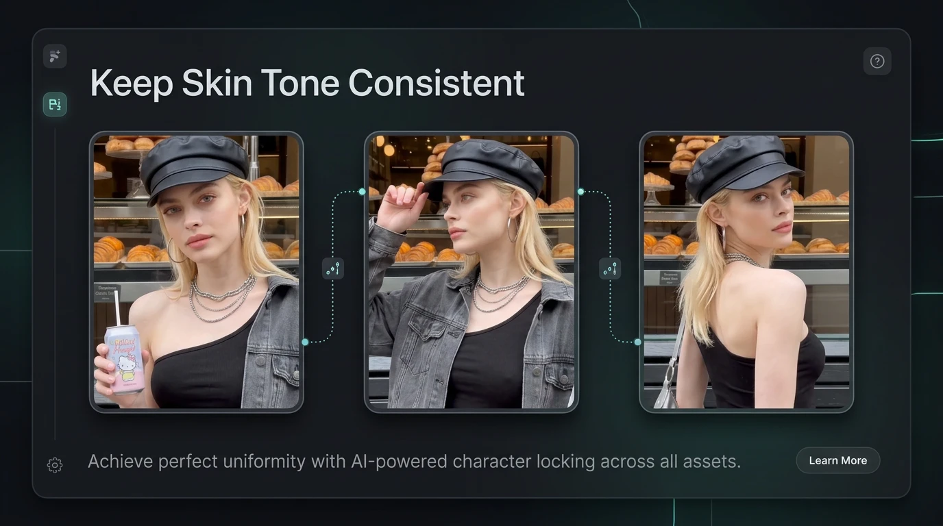 Consistent skin tone across outputs