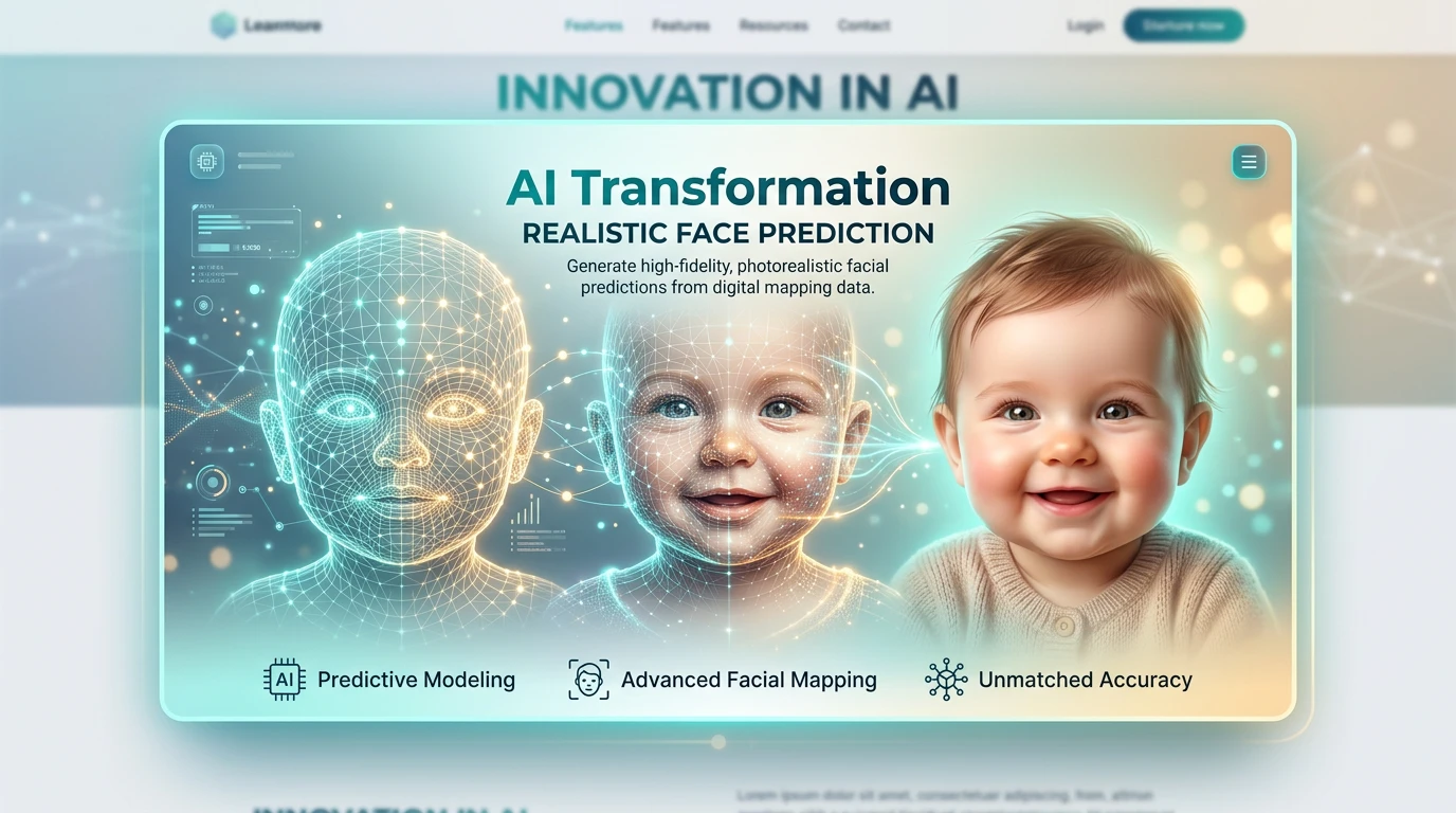 realistic baby face prediction AI