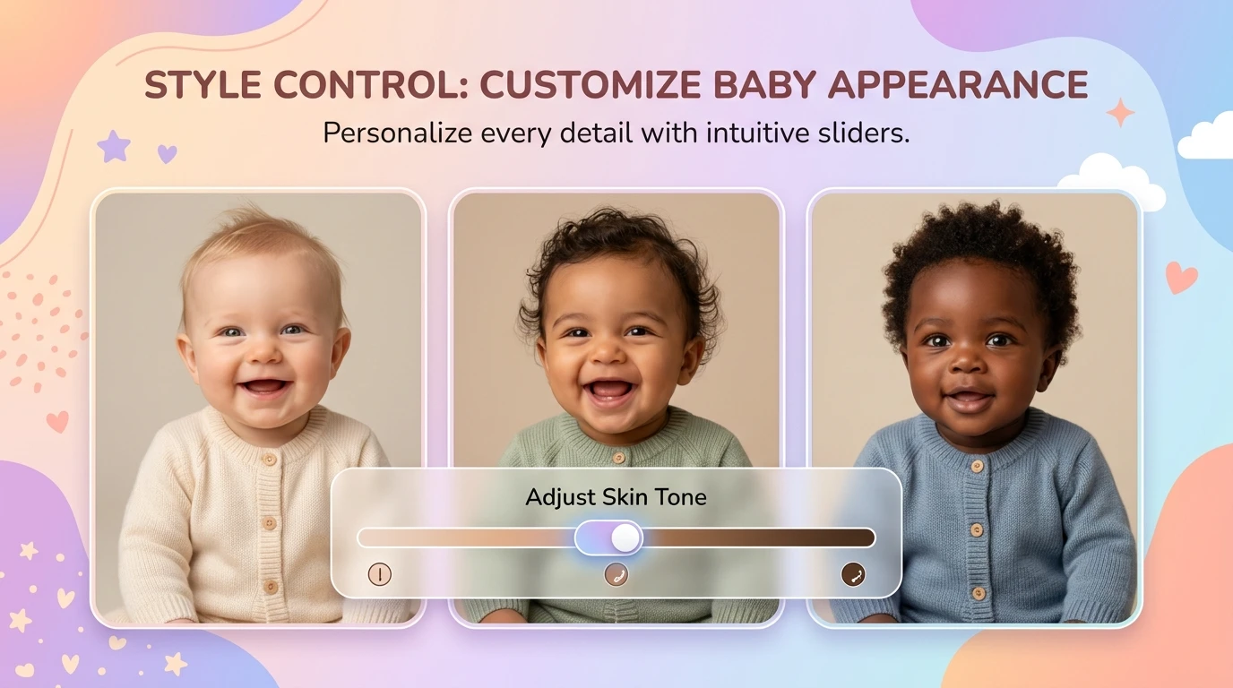 customize baby face appearance AI
